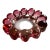 Mid-Mod Boopie Bubble Rim Tinted Pink Glass Ashtray Catchall For Sale