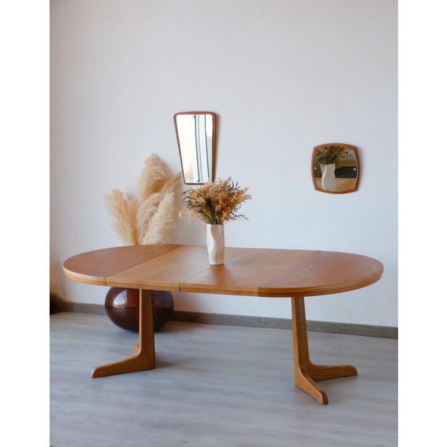 Vintage Scandinavian Extendable Oak Dining Table, 1960s For Sale - Image 10 of 18