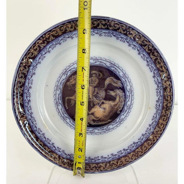 Ceramic Antique Forster & Elsmore Vaquero Plate - Circa 1850 For Sale - Image 7 of 12