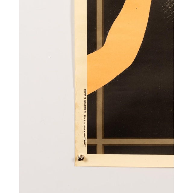 Black Noveltex Original Advertising Poster by Severo Pozzati, 1950 For Sale - Image 8 of 9