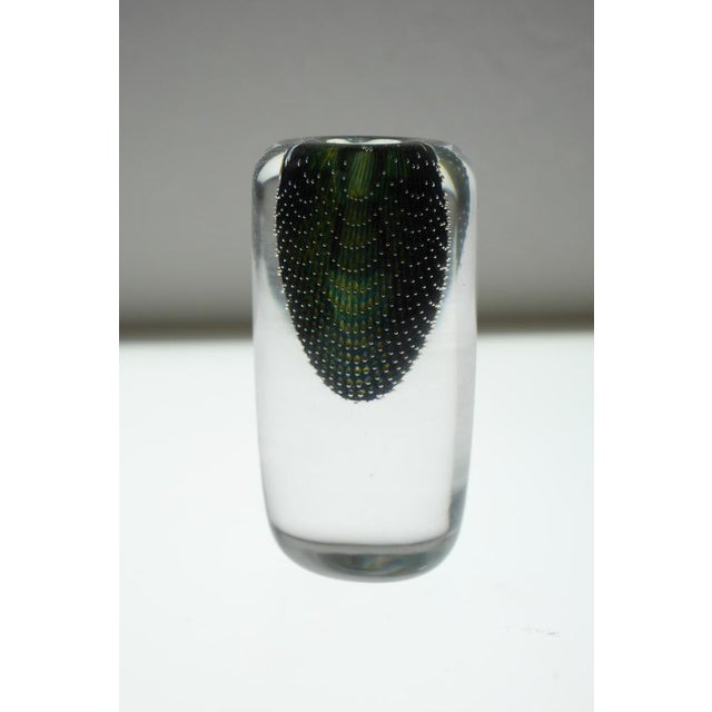 Swedish Miniature Art Glass Kraka Vase by Sven Palmqvist for Orrefors, 1950s For Sale - Image 9 of 12
