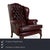 Modern Leather and Wood Chesterfield Armchairs and Ottoman, Set of 2 For Sale - Image 3 of 18