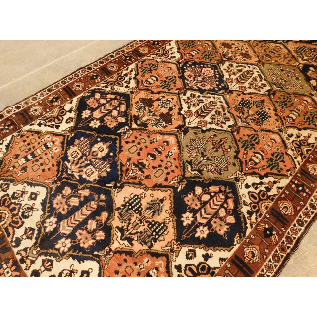 Textile Vintage Persian Bakhtiar Rug- 5′9″ × 10′9″ For Sale - Image 7 of 13