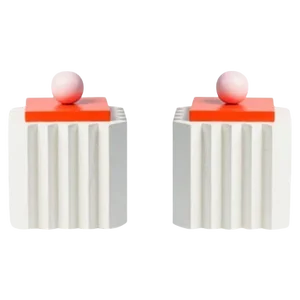 Large White Plizé Boxes by Made by Choice, Set of 2