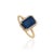VR Jewels 3.31ct Emerald-Cut Blue Sapphire Diamond Modern Engagement Ring Size 5 in 14k Gold For Sale - Image 4 of 18