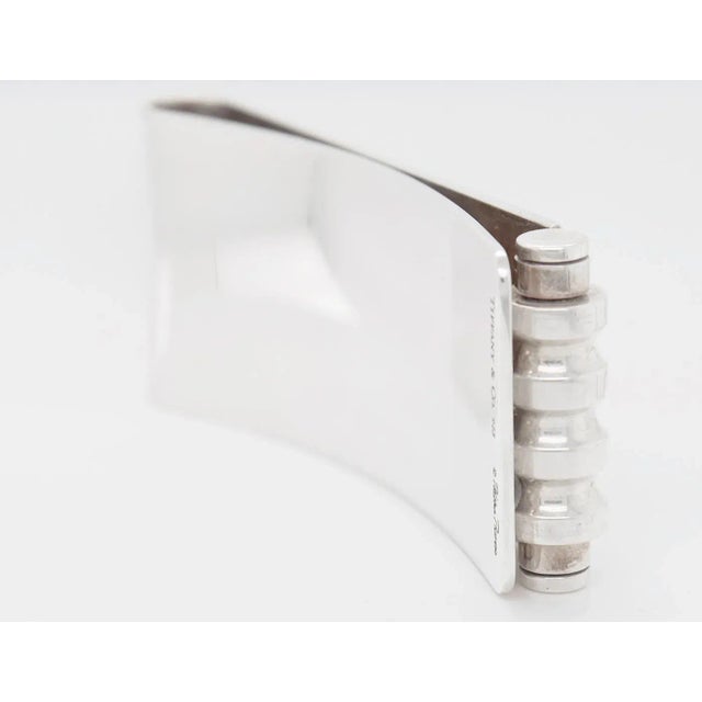 Vintage Paloma Picasso for Tiffany & Co. Sterling Silver Groove Roller Money Clip For Sale - Image 9 of 11