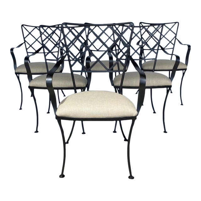 1970s Iron Patio Chairs Set of 6 Chairish