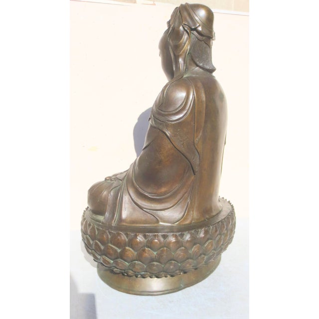 Bronze Buddha Quan Yin, Avalokiteshvara. For Sale - Image 4 of 13
