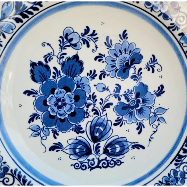 Blue Blue Delft Wall Plate from Royal Goedewaagen, 1950s For Sale - Image 8 of 12