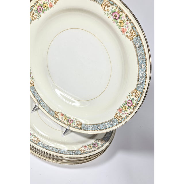 French Country Dinner Plates- Set of Six For Sale - Image 11 of 12