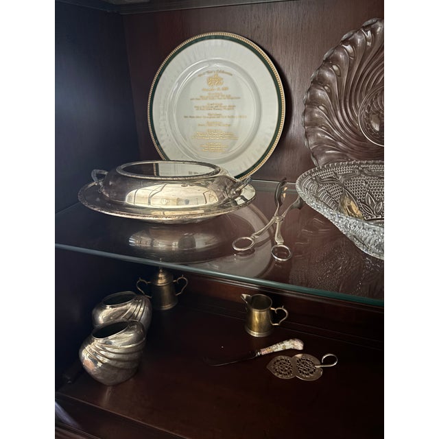 1980s Silverplate, Brass, Glass & Crystal Tableware and Serving Collection - 46 pcs For Sale - Image 9 of 11
