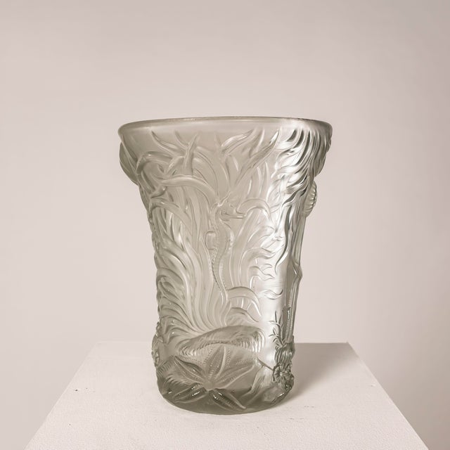 Glass Glass Marine Life Vases attributed to Josef Inwald for Barolac, 1960s, Set of 2 For Sale - Image 7 of 16