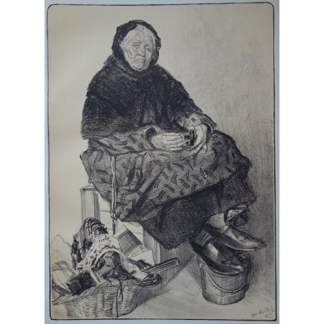 Louis Malteste, Laces Seller, 1898, Lithograph For Sale - Image 6 of 6