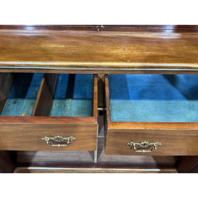 Antique Victorian Two-Section Mahogany Bookcase, 1800s For Sale - Image 9 of 15