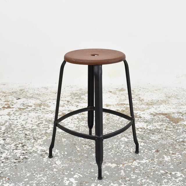 Vintage French Stool in the style of Nicolle, 1950s For Sale - Image 6 of 6