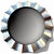 Large Contemporary Scalloped Silvertoned Round Wall Mirror For Sale - Image 11 of 14