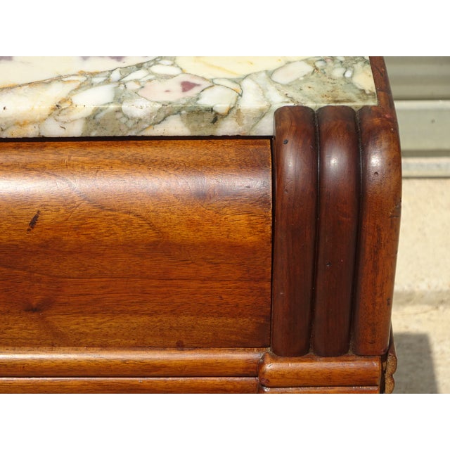 Vintage Art Deco Sideboard in Walnut and Marble, 1920s For Sale - Image 14 of 18