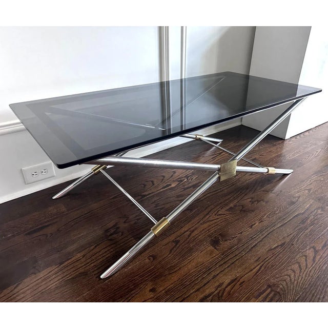 Mid 20th Century Mid 20th Century X-leg Coffee Table V-41 by John Vesey For Sale - Image 5 of 11