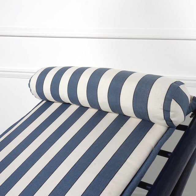 German Fletch Atelier Schütz Leather Wrapped Bamboo Chaise Lounge For Sale - Image 4 of 9