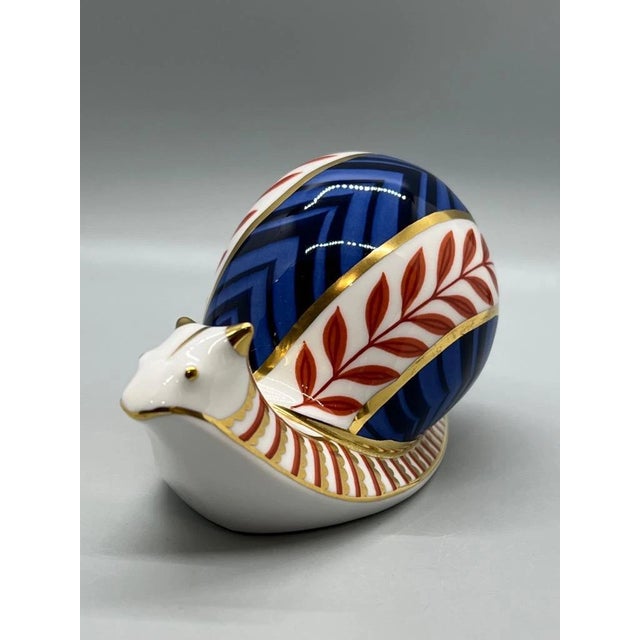 Mid-Century Modern Vintage MCM Royal Crown Derby Imari Snail Figurine For Sale - Image 3 of 7