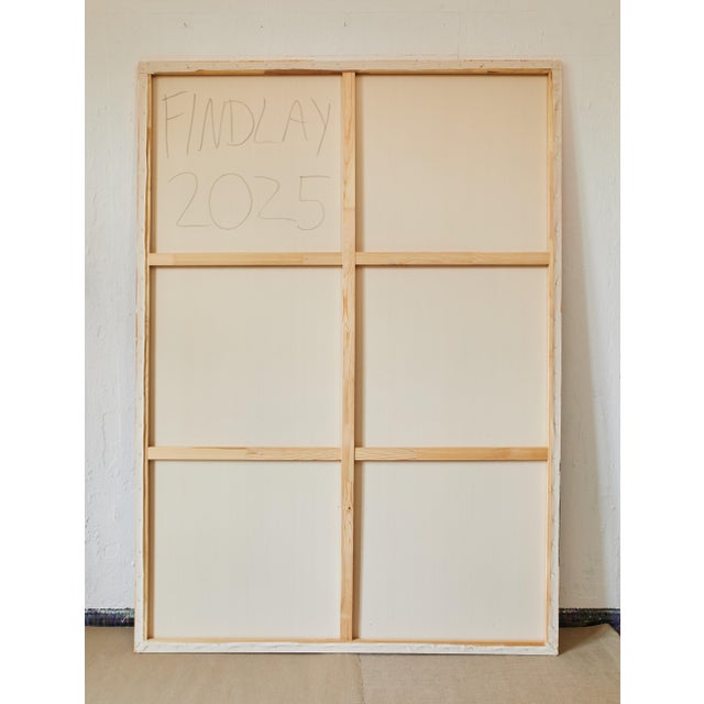 "Hold Onto the Feeling / Red Grey Turquoise Yellow" - Large Abstract Acrylic Painting by Simon Findlay For Sale - Image 10 of 14