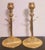 Pair of Antique Gilt Brass Candlesticks With Crucifix Figures For Sale - Image 4 of 4