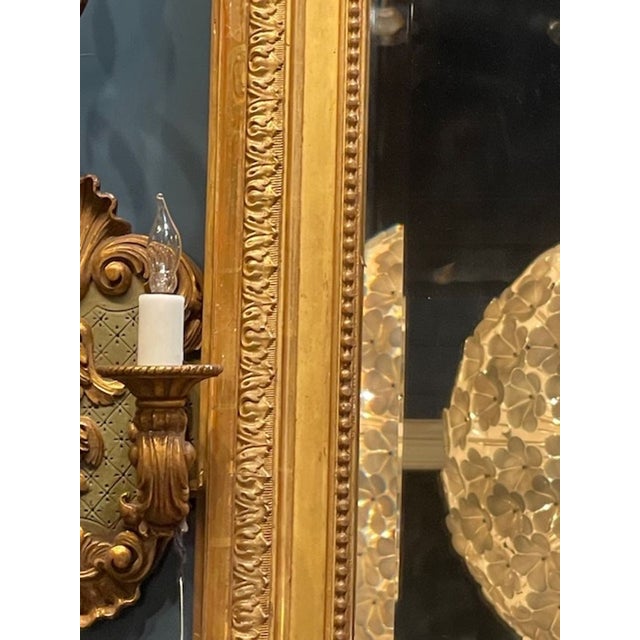 19th Century 19th C. French Louis XVI Giltwood Mirror For Sale - Image 5 of 5
