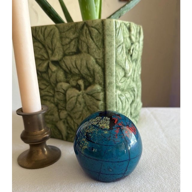 Abstract Art Glass Sphere MCM Colorful Decor Piece For Sale - Image 6 of 9