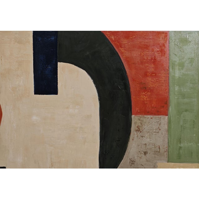 Attraction, Contemporary Geometric Abstract Oil Painting, Framed by Sophie Dumont For Sale - Image 4 of 9