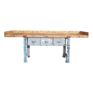Industrial Workbench in Metal For Sale