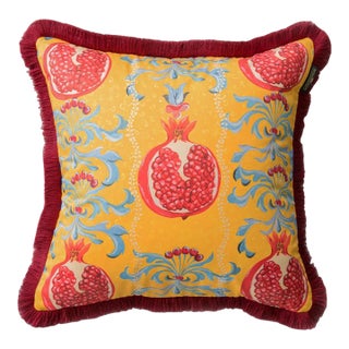 Mind the Gap Melagranata Cotton Cushion For Sale