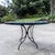 Mid-Century Modern 1970s Mid-Century Modern Woodard Style Black Wrought Iron Mesh and Glass Patio Dining Table For Sale - Image 3 of 6