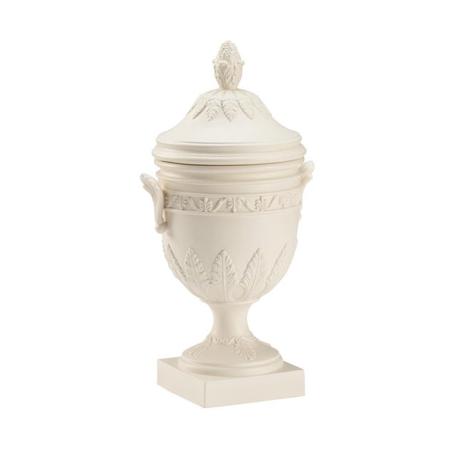 Transitional Chelsea House Roman Vase in White For Sale - Image 3 of 3