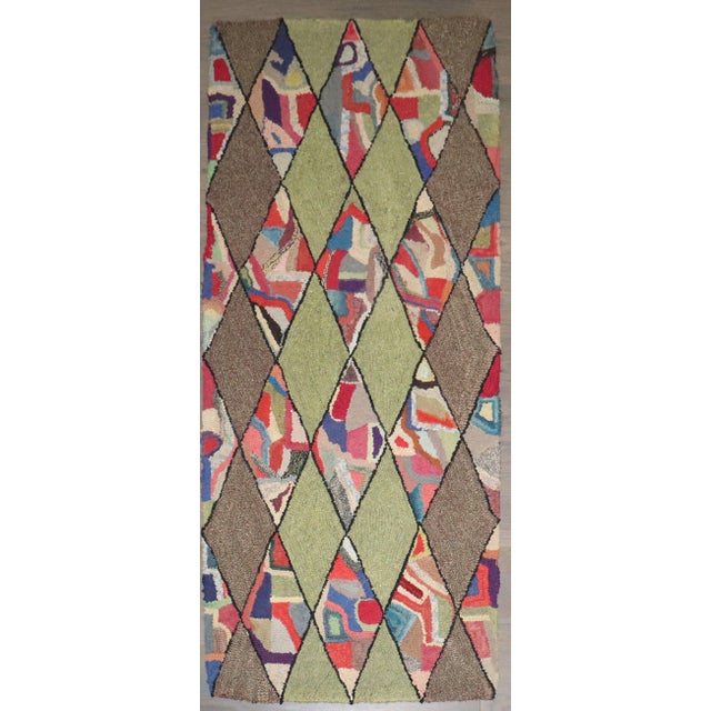 An early 20th-century American Hooked Small Rug Details rug no. j4544 size 2' 4" x 5' 1" (71 x 155 cm)