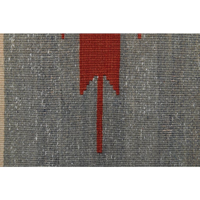 1970s Turkish Oushak Handmade Wool Cotton Red Runner Rug For Sale - Image 10 of 11