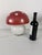 Mushroom Table Lamp in Murano Glass and Brass Base, 1970s For Sale - Image 4 of 10