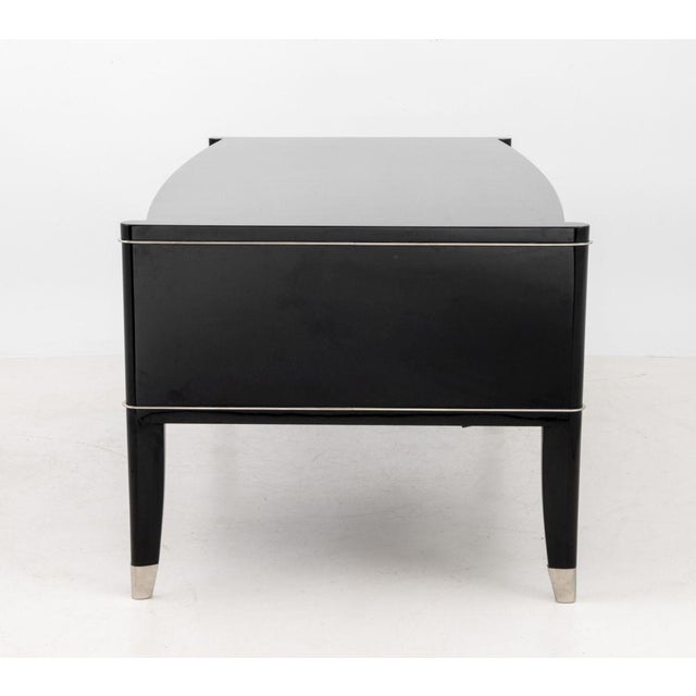 Wood De Coene Freres Black Lacquered Desk For Sale - Image 7 of 11