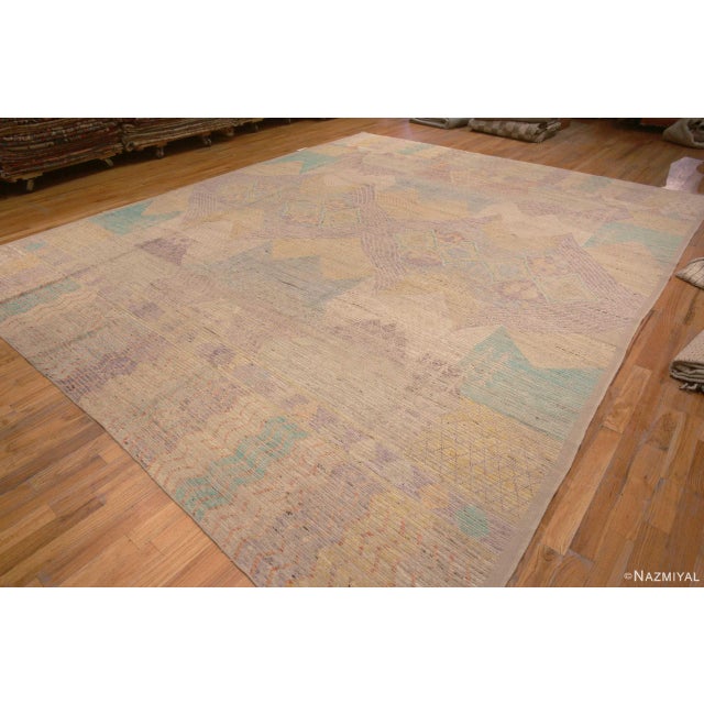 An Amazing Handmade Wool Pile Casual Tribal Design Modern Area Rug, Country of origin: Central Asia, Circa date: Modern Rugs