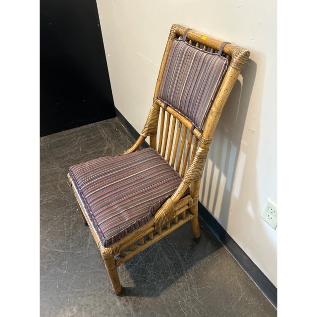 Wood 1970s Henredon Attributed Bamboo Rattan Dining Chairs - Set of 8 For Sale - Image 7 of 14