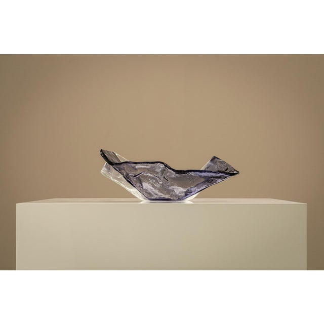 1970s Mod. S502 Bowl in Crystal by Carlo Nason for AV Mazzega, 1970s For Sale - Image 5 of 13