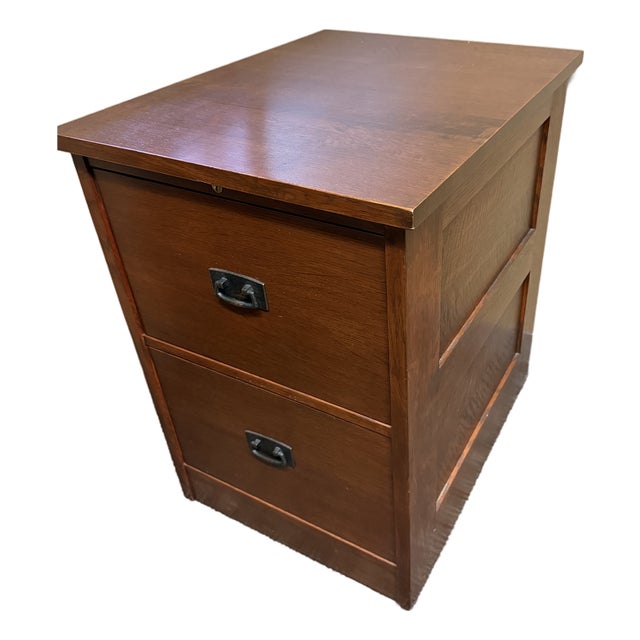 Stickley Mission Collection Oak Two-Drawer File Cabinet For Sale