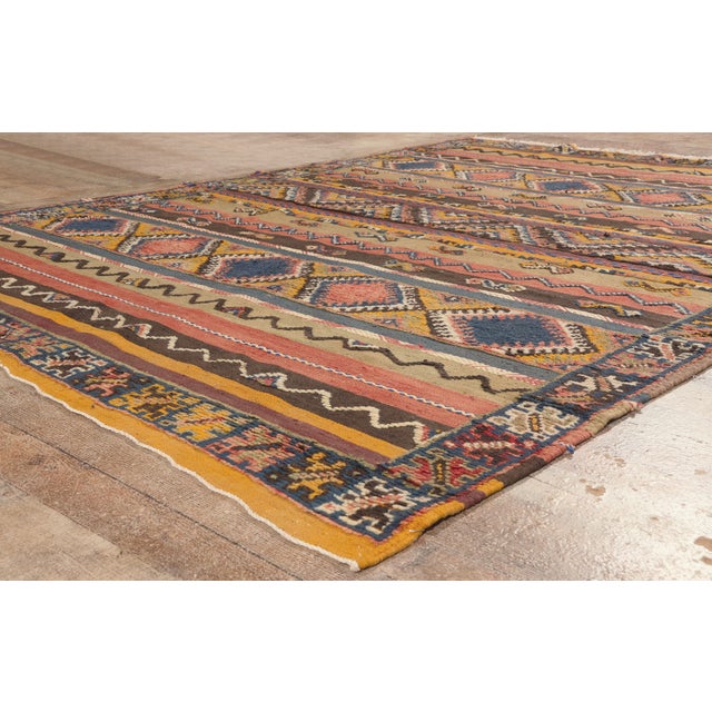 Tan Taznakht Glaoui Moroccan Rug, 06'10 X 09'08 For Sale - Image 8 of 10