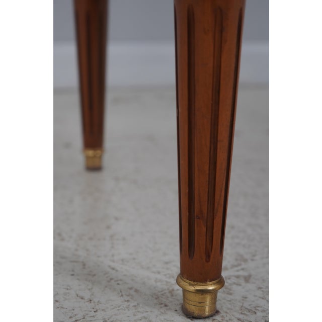 Italian Small Leather Top Walnut Writing Desk For Sale - Image 11 of 16