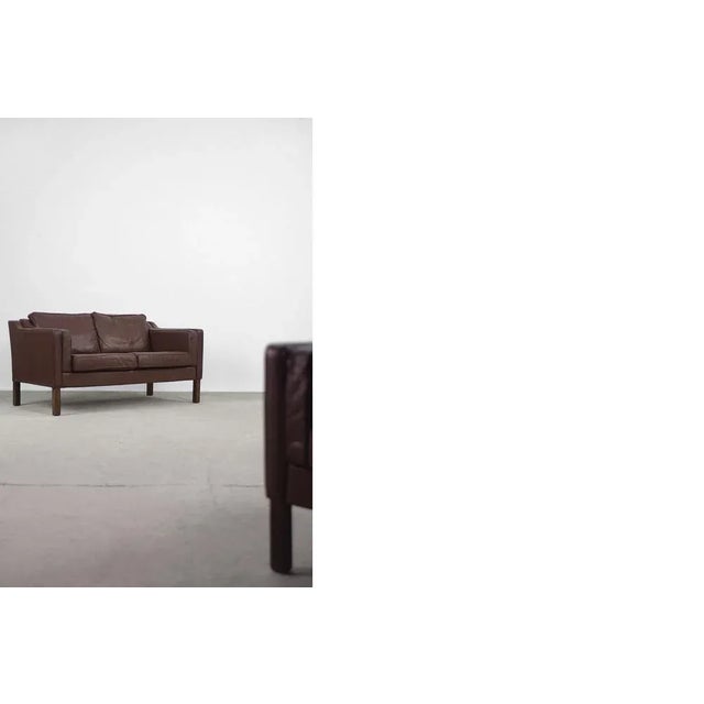 Set of Vintage Scandinavian Leather Sofas, 1970s For Sale - Image 17 of 18