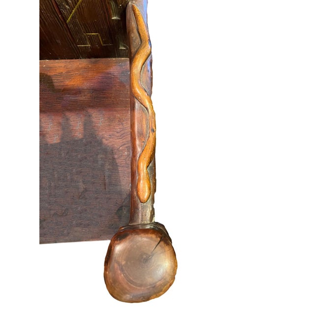 Wood Early 1900s Antique Indian Style Chair With Kachina's For Sale - Image 7 of 7