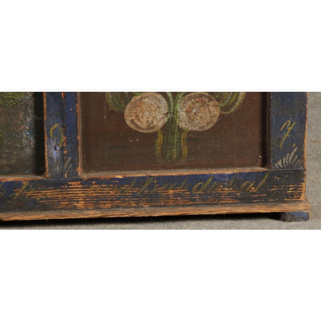 Small Antique Chamfered Chest in Softwood, 1897 For Sale - Image 8 of 18