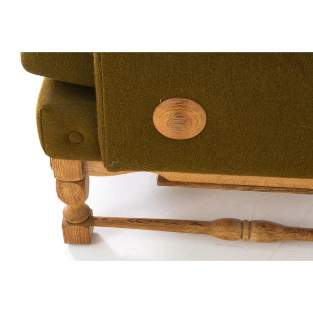 Danish Mid Century Modern Sofa W Straight Paddle Arms For Sale - Image 12 of 16