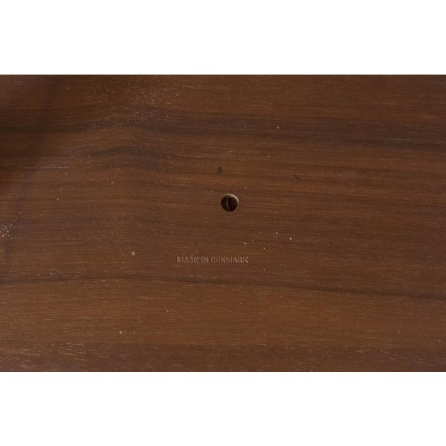 Brown Mid Century Modern Round Walnut Tripod End Table by Anton Kildebergs Mobelfabrik For Sale - Image 8 of 8