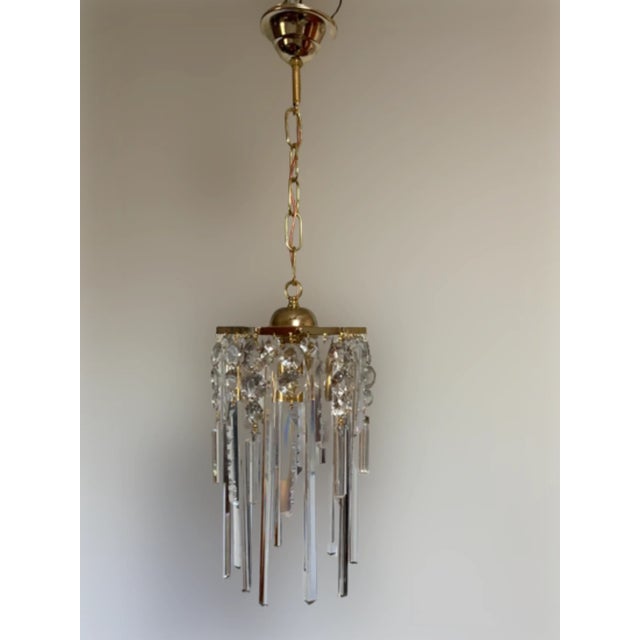 Italian Glass Star Chandelier, 1970s For Sale - Image 6 of 11