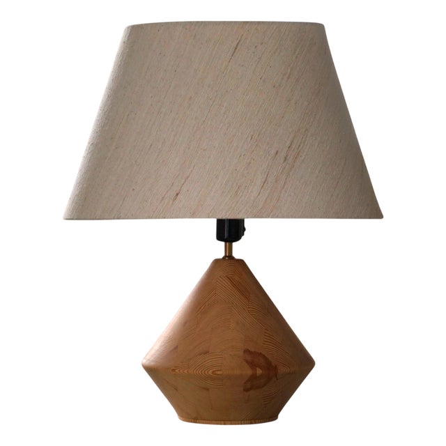 Danish Modern Sculptural Wooden Table Lamp from Kirk, 1980s For Sale